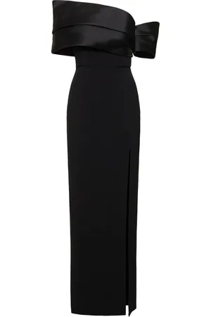 Solace Vestido Maxi De Sarga Y Crepé
