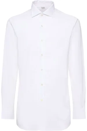 BRIONI Camisa Clásica De Popelina De Algodón