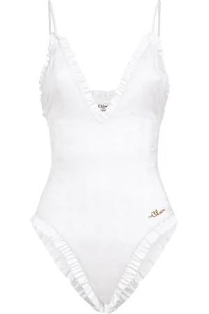 Chloé Body De Nylon Con Volantes