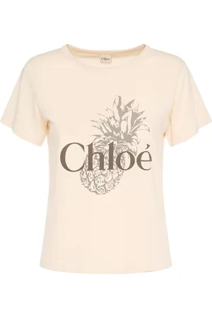 Chloé Camiseta De Jersey De Algodón Con Logo