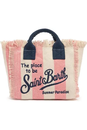 MC2 SAINT BARTH Bolso Tote De Algodón A Rayas