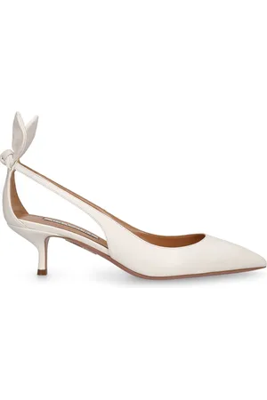 Aquazzura Zapatos De Tacón Bow Tie De Piel 50mm