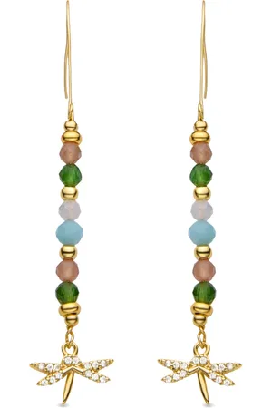 Luxenter Pendientes Libelula Plata de Ley 925