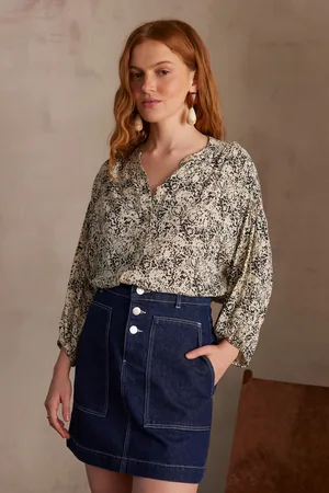 MAISON 123 Blusa promise estampada