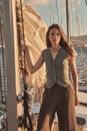 MAISON 123 Pantalón ancho de traje flaubert