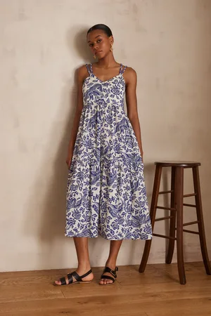 MAISON 123 Vestido largo louka de algodón