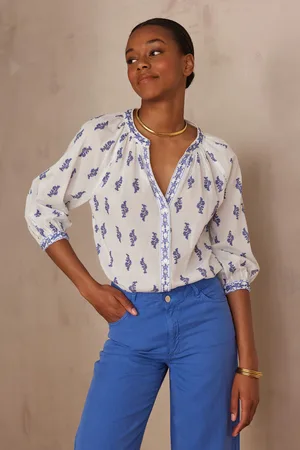 MAISON 123 Blusa petale de algodón