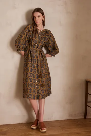 MAISON 123 Vestido camisero luna de algodón