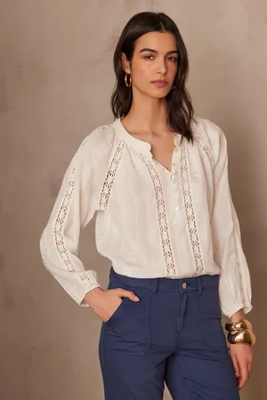 MAISON 123 Blusa cherryna de algodón
