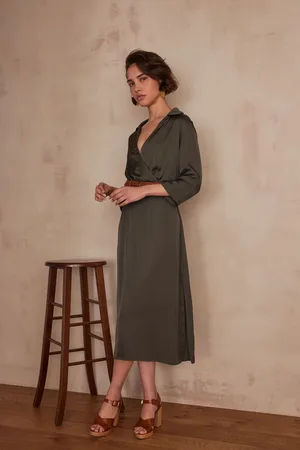 MAISON 123 Vestido satinado lorina