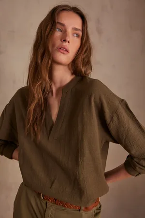 MAISON 123 Blusa unisex de algodón lou