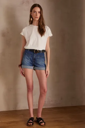 MAISON 123 Pantalón corto vaquero lila