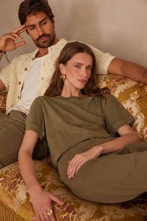 MAISON 123 Camiseta unisex de algodón marcel/le