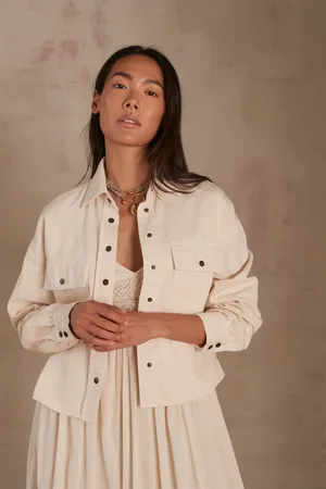 MAISON 123 Camisa vaquera clara