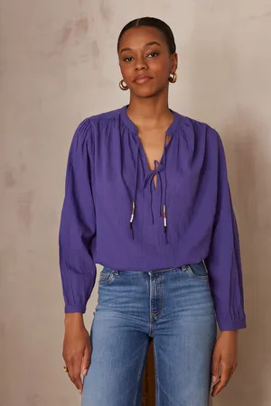 MAISON 123 Blusa papillon de algodón