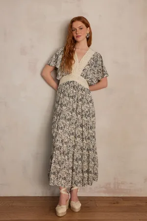 MAISON 123 Vestido milana estampado