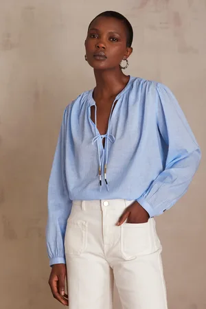 MAISON 123 Blusa papillon de algodón