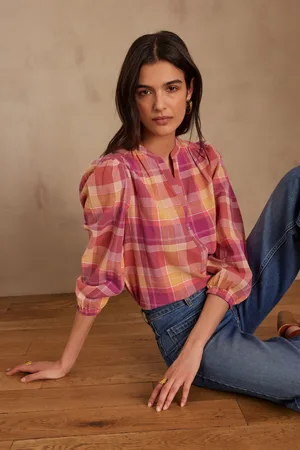 MAISON 123 Blusa prudence de cuadros
