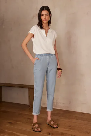 MAISON 123 Pantalón chino sabil de algodón