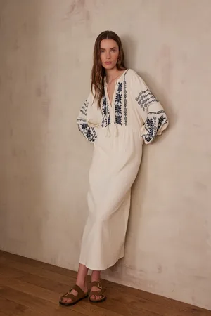 MAISON 123 Vestido largo lola de algodón