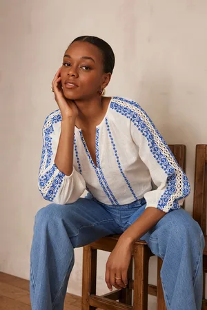 MAISON 123 Blusa pency de algodón
