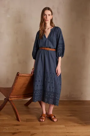 MAISON 123 Vestido largo lune de algodón