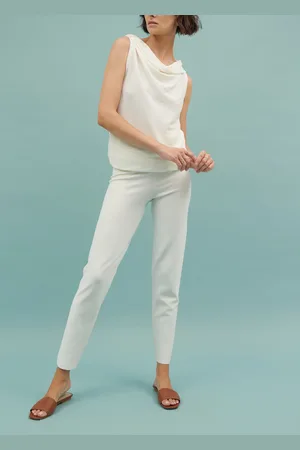 Malo Blusa de algodón con cuello barco