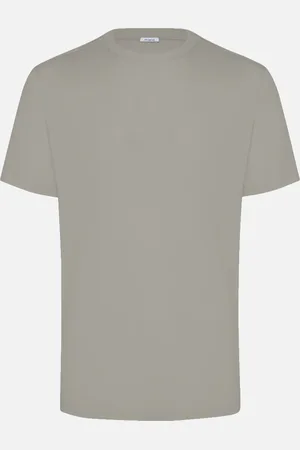 Malo Camiseta de cuello redondo en punto jersey de algodón