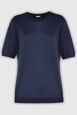 Malo Jersey de cuello redondo de cachemir y seda