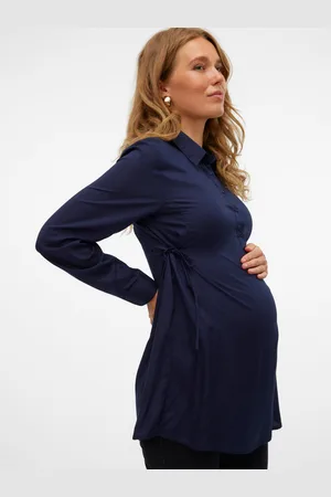 Mama;licious Túnicas Cuello De Camisa Puños Abotonados Mangas De Corte Slim