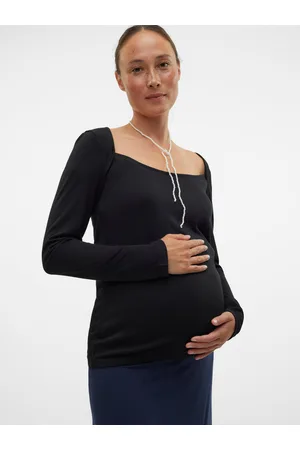 Mama;licious Tops Corte Tight Cuello Cuadrado