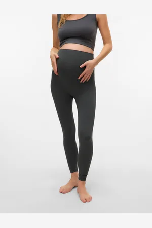 Mama;licious Leggings Corte Slim Tiro Alto