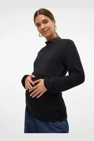Mama;licious Tops Corte Regular Cuello Alto