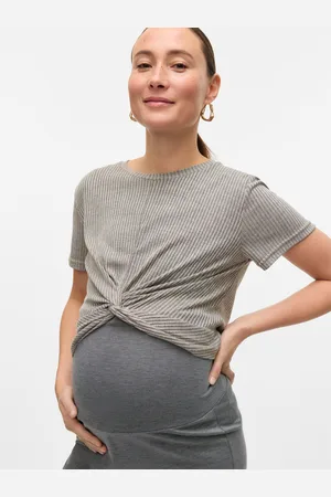 Mama;licious Tops Corte Cropped Cuello Redondo
