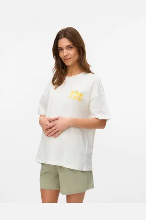 Mama;licious Camisetas Corte Loose Cuello En U