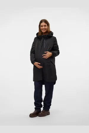 Mama;licious Abrigos Cuello Levantado Puños Elásticos