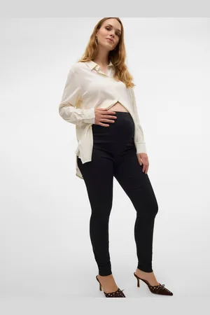Mama;licious Jeggings Corte Slim Cintura Alta