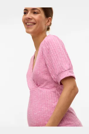 Mama;licious Tops Corte Regular Cuello En V