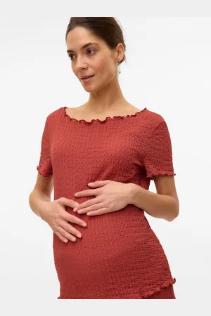 Mama;licious Tops Corte Regular Cuello Barco