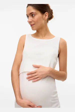 Mama;licious Tops Corte Slim Cuello Redondo