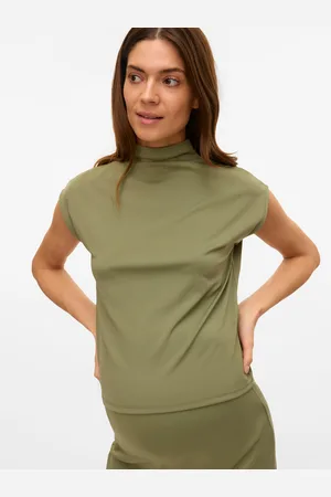 Mama;licious Tops Corte Regular Cuello Alto