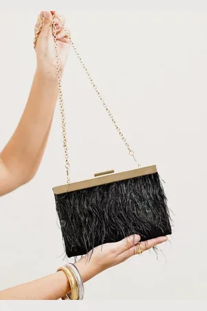 Mariquita Trasquilá Bolso clutch de fiesta plumas marabú