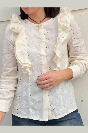 Mariquita Trasquilá Camisa tostada dos volantes s