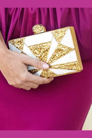 Mariquita Trasquilá Clutch de fiesta nacarado