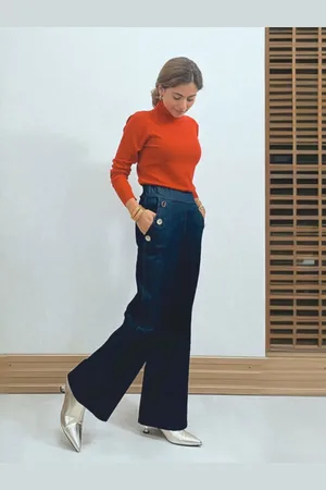 Mariquita Trasquilá Pantalón denim botones xl