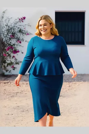 Mariquita Trasquilá Vestido fiesta peplum sara 38