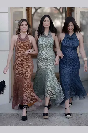 Mariquita Trasquilá Vestido halter rayas talla única