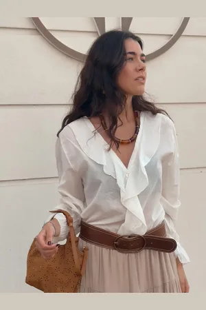Mariquita Trasquilá Camisa algodón escote volante talla única