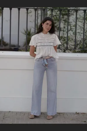 Mariquita Trasquilá Pantalón cinturón lazada xs