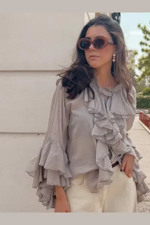 Mariquita Trasquilá Camisa algodón volantes talla única